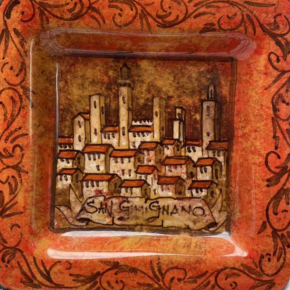 Decorative hanging pottery dish (by Assuntini) - Picture 2 of 7